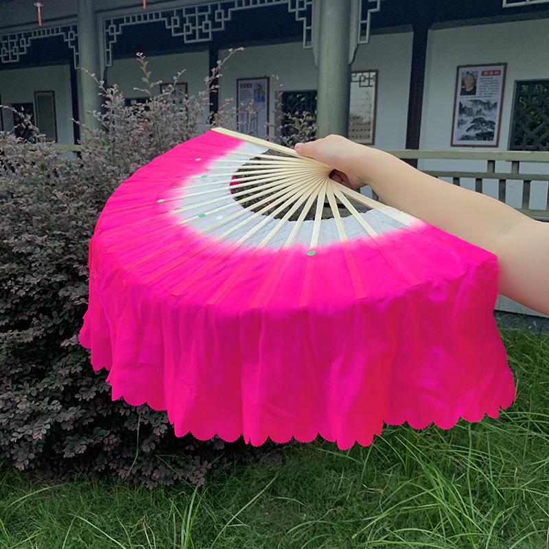1-Foot Double-Sided Yangge Dance Fitness Fan Prop