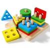 Montessori Wooden Sorting Stacking Toys Puzzle for Toddlers and Kids Preschool Fine Motor Skill Toy for 1 Years
