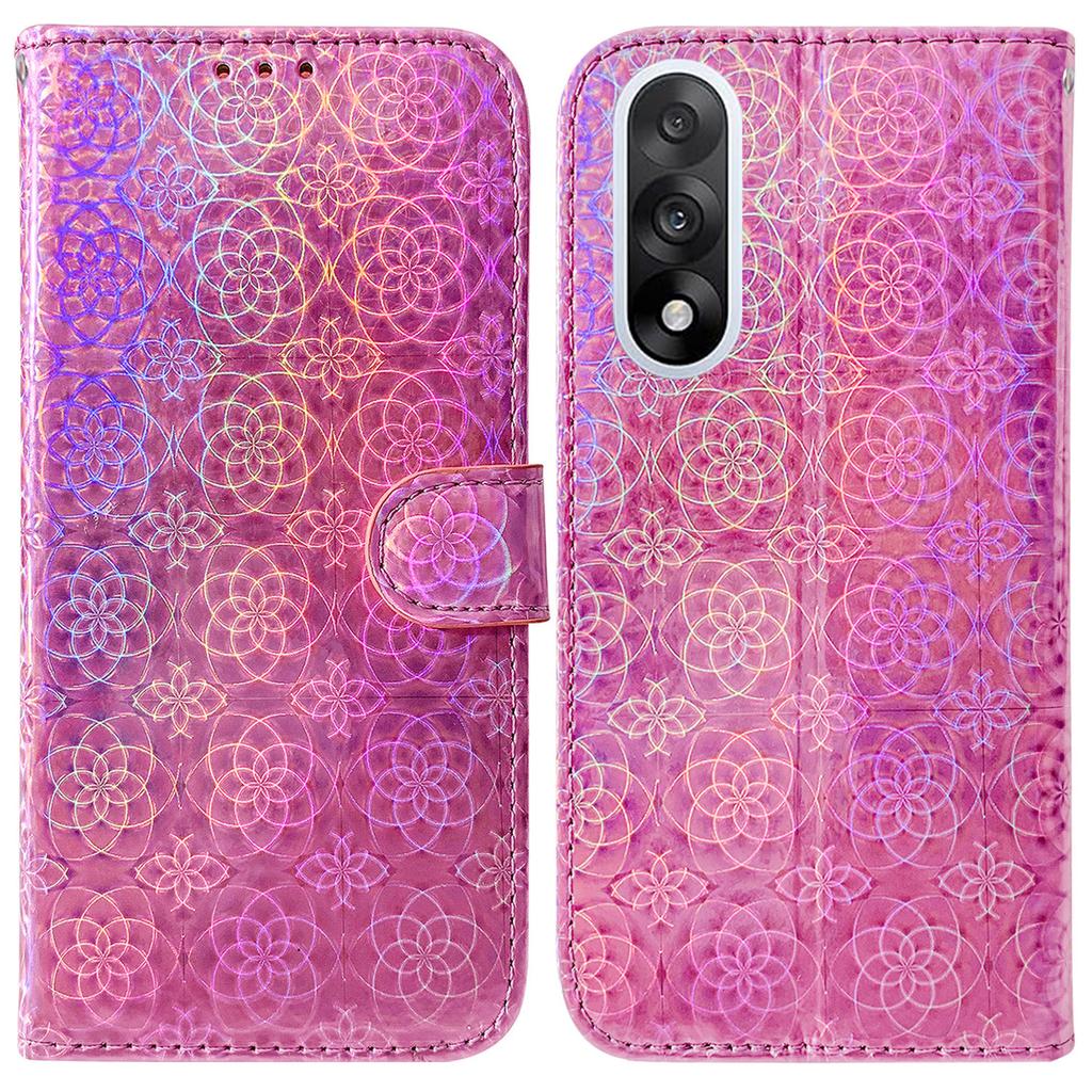 Etui z podstawką dla OnePlus Nord 5 5G, olśniewający kwiatowy skórzany pokrowiec na telefon z paskiem na nadgarstek