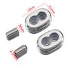 10sets Stainless Steel Stopper Spacer Beads Non-slip Silicone Ring Double Hole Adjustment End Caps DIY Bracelets Jewelry Making