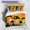 3pcs Custom Name Wallace and Gromit Bedding Set Duvet Cover Closure Includes 1 Duvet Cover & 2 Pillowcases for All Seasons Bedroom Decor