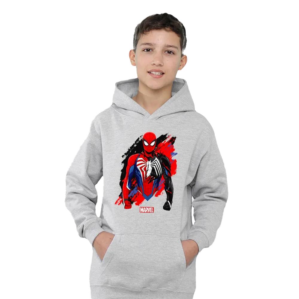 Spider-Man Childrens/Kids Symbiote Heather Pull Over Hoodie