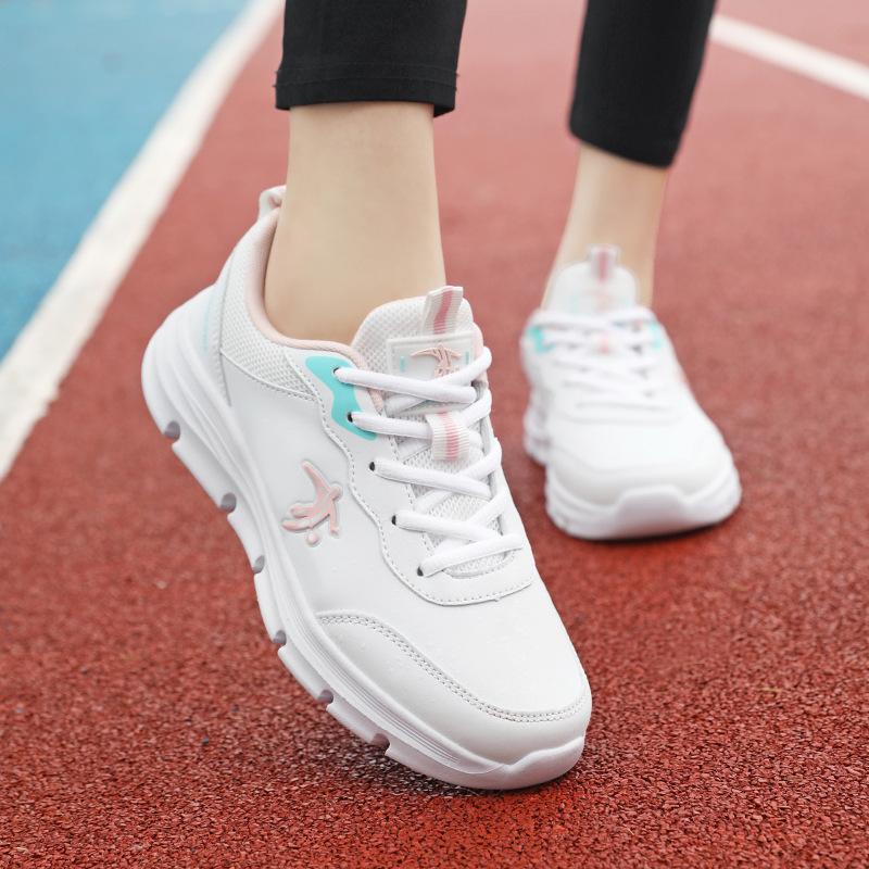 Joni Danlai women's shoes sneakers spring and autumn new casual shoes leather surface waterproof, lightweight and non-slip running shoes
