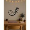 Hand Forged Metal Gecko Wall Art Sculpture Modern Geometric Lizard Decor Vibrant Reptile Gift for Home Office Outdoor Boho Tropical Housewarming