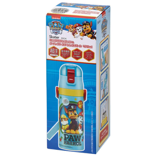 Skater Children's Stainless Steel Kids Water Bottle Direct Drinking 470ml Paw Patrol Boys SDC4-A