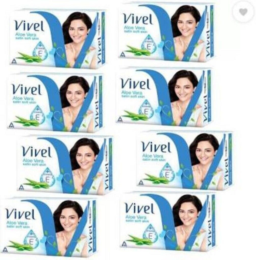Vivel Aloe Vera & Vitamin E Soap For Soft Supple Skin 100gm Each aW670 ANG3142
