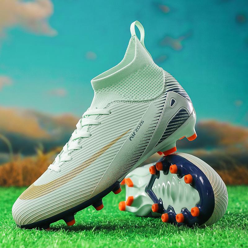 Neue High-Top AG lange Nägel TF gebrochene Nägel Outdoor-Rasen Training Erwachsene Kinder Jugend Spiel Fußballschuhe