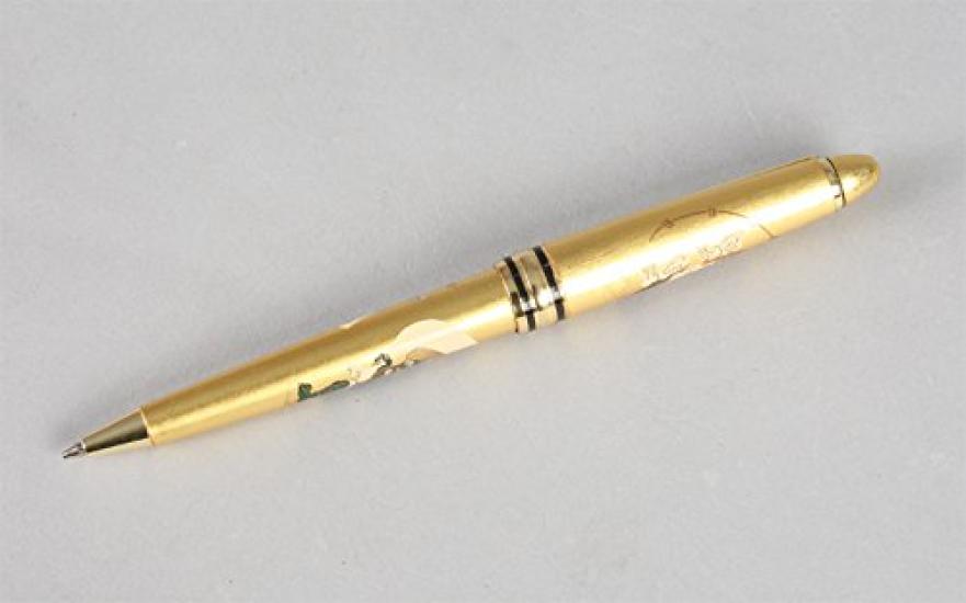 Maeju lacquerware Lacquer Ballpoint Fujin Raijin Pen, (G) 6L-203