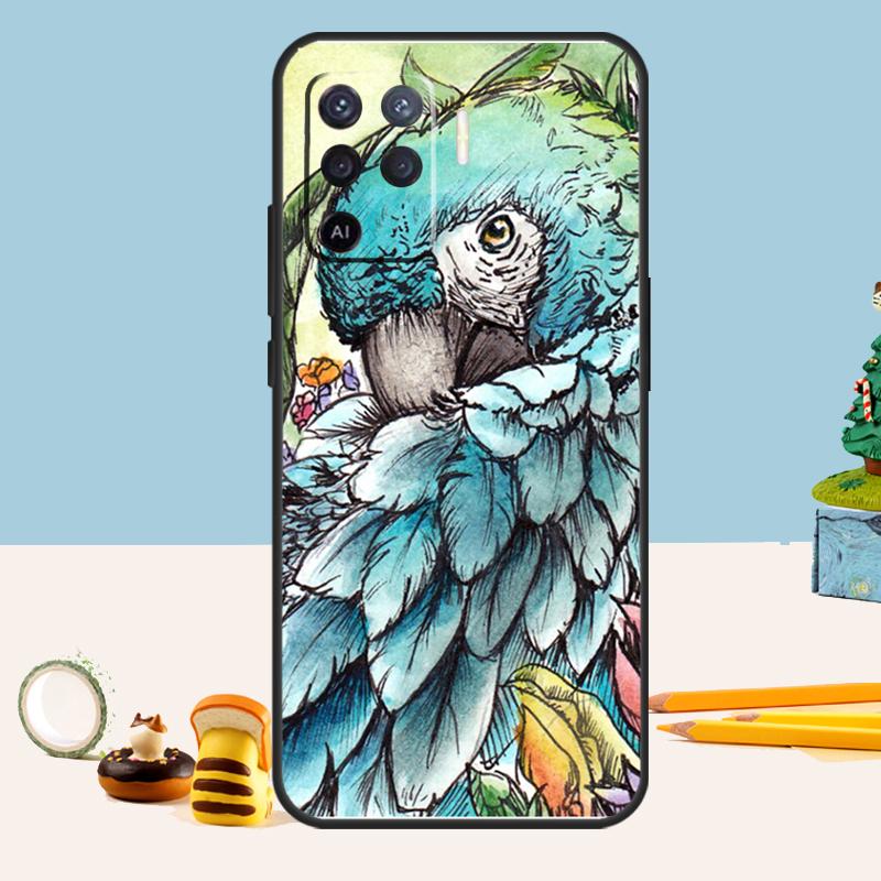 Colorful Parrots Case For Oppo A98 A78 A58 A18 A38 A74 A94 A54 A15 A17 A57 A6 A5 Pro A16 A76 A96 A40 A60 A80