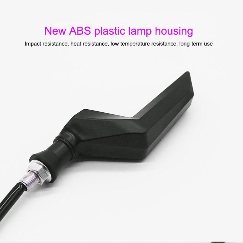 Motorcycle Modification Parts Dual-Color Flowing Angel Wing Turn Signals 12V Universal Dual-Color Flowing Led Turn Signals