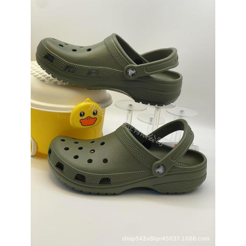 Men's and Women's Beach Shoes Baotou Sandals Outer Wear Couple's Casual Versatile Breathable Hole Shoes Beach Non-slip
