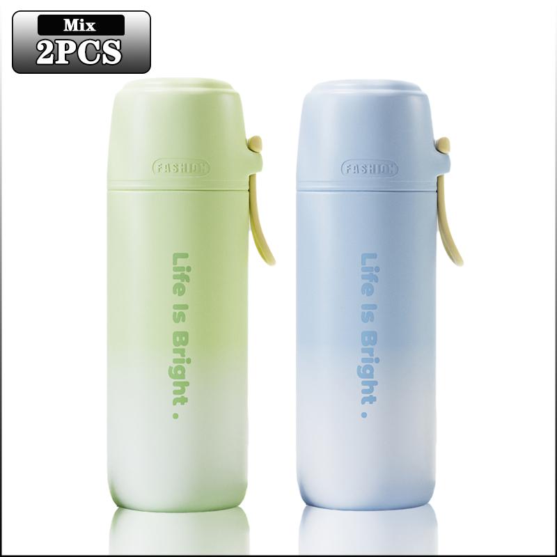 1-3PCS Gradient Stainless Steel Water Bottle - 316 Insulated Travel Tumbler with Handle Leakproof Sports Cup Triple Holiday Gift