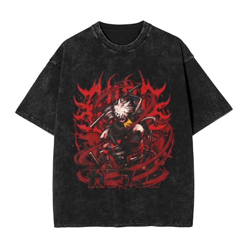 Gachiakuta Gewaschenes T-Shirt Unisex Oversized YK Kurzarm Lässig Baumwolle T-Shirt Strand O-Ausschnitt Locker Unisex Damen Kleidung Oberteil Tee