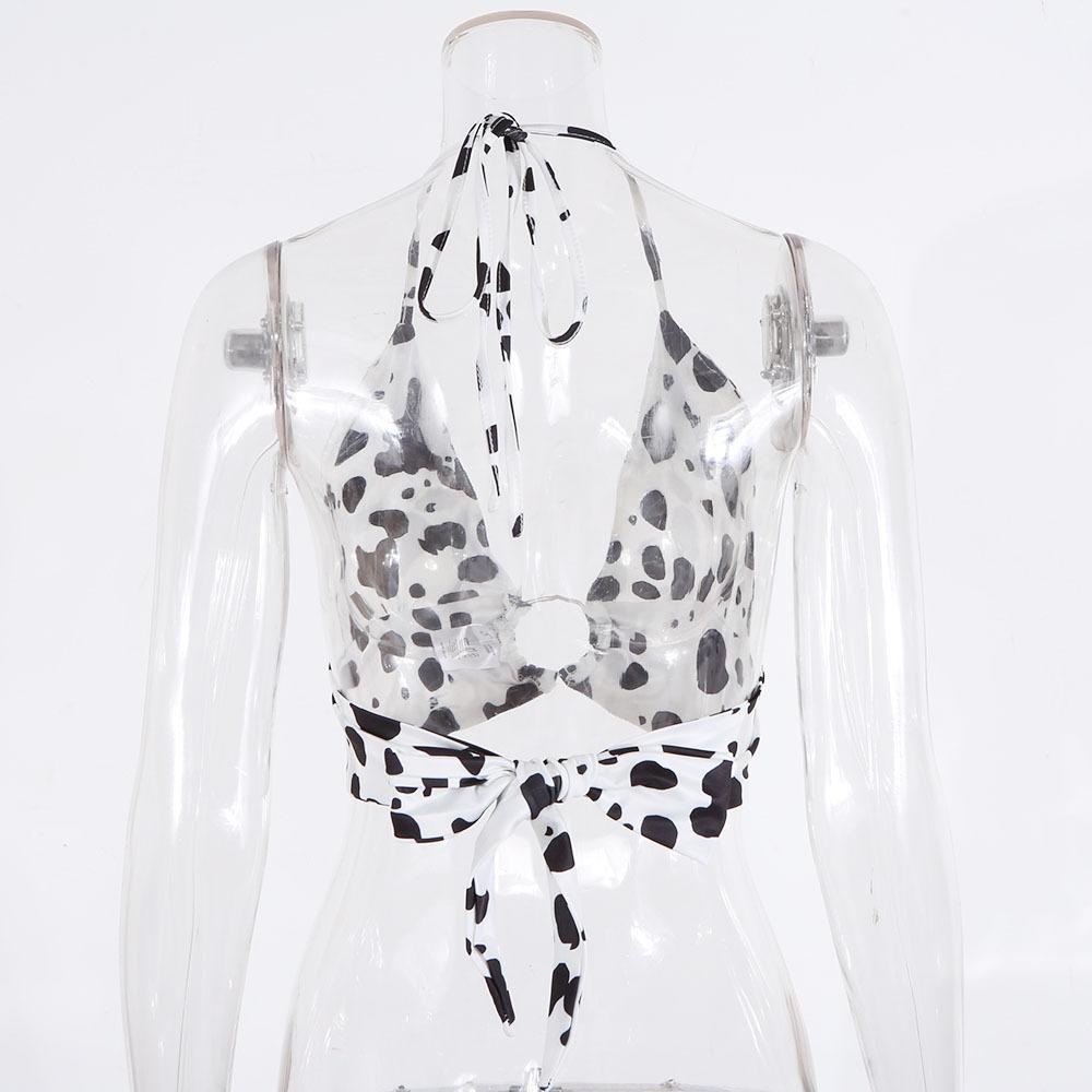 AltGoth Streetwear Y2k Cow Camis Women Dark Gothic Hollow Out Backless Crop Tank Top Harajuku Vintage Sexy Grunge Emo Alt Outfit