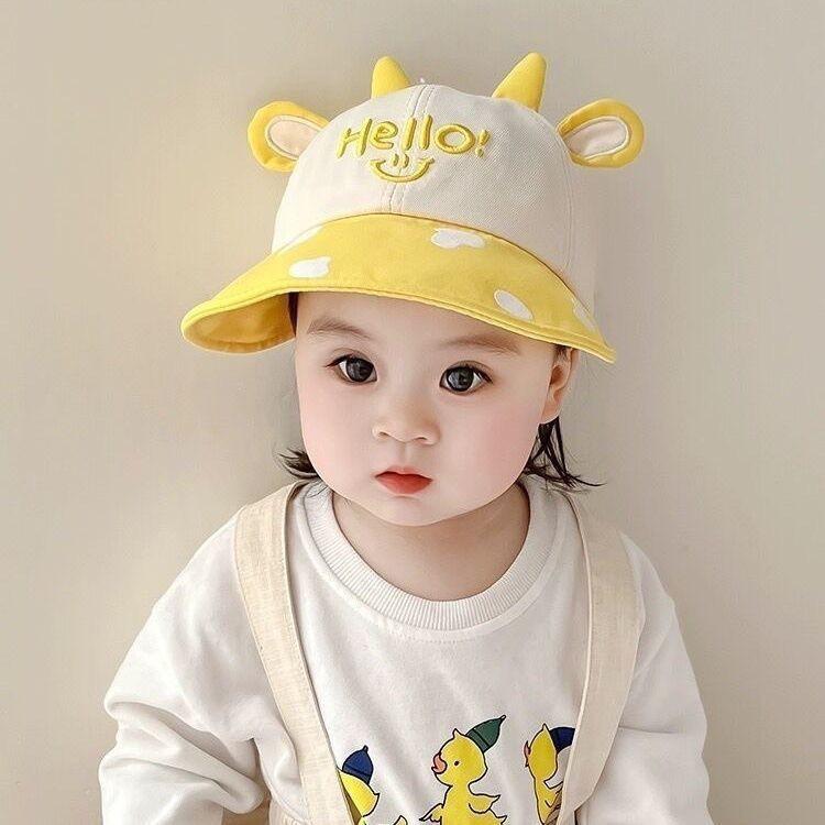 Spring Baby Sun Hat with Big Brim Cute Duckbill Fisherman Style Sun Protection for Boys And Girls