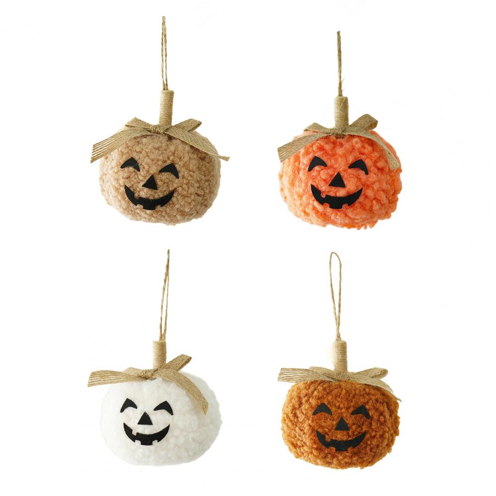 Halloween Pumpkin Decoration Pumpkin Grimacing Figure Festive Pumpkin Face Doll Hanging Ornaments for Halloween Party