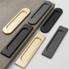4pcs Auto Adhesive Sliding Door Handle Modern Aluminum Alloy Sliding Door Pulls for Cabinets Furniture