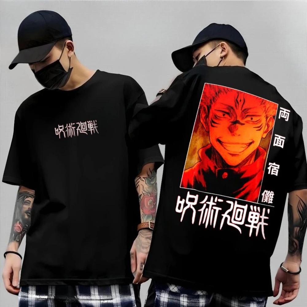Demon Slayer Akaza (Upper Rank 3) Soryu Style Blood Demon Art Oversized Graphic T-Shirt, Anime Streetwear Tee, Unisex Casual Top