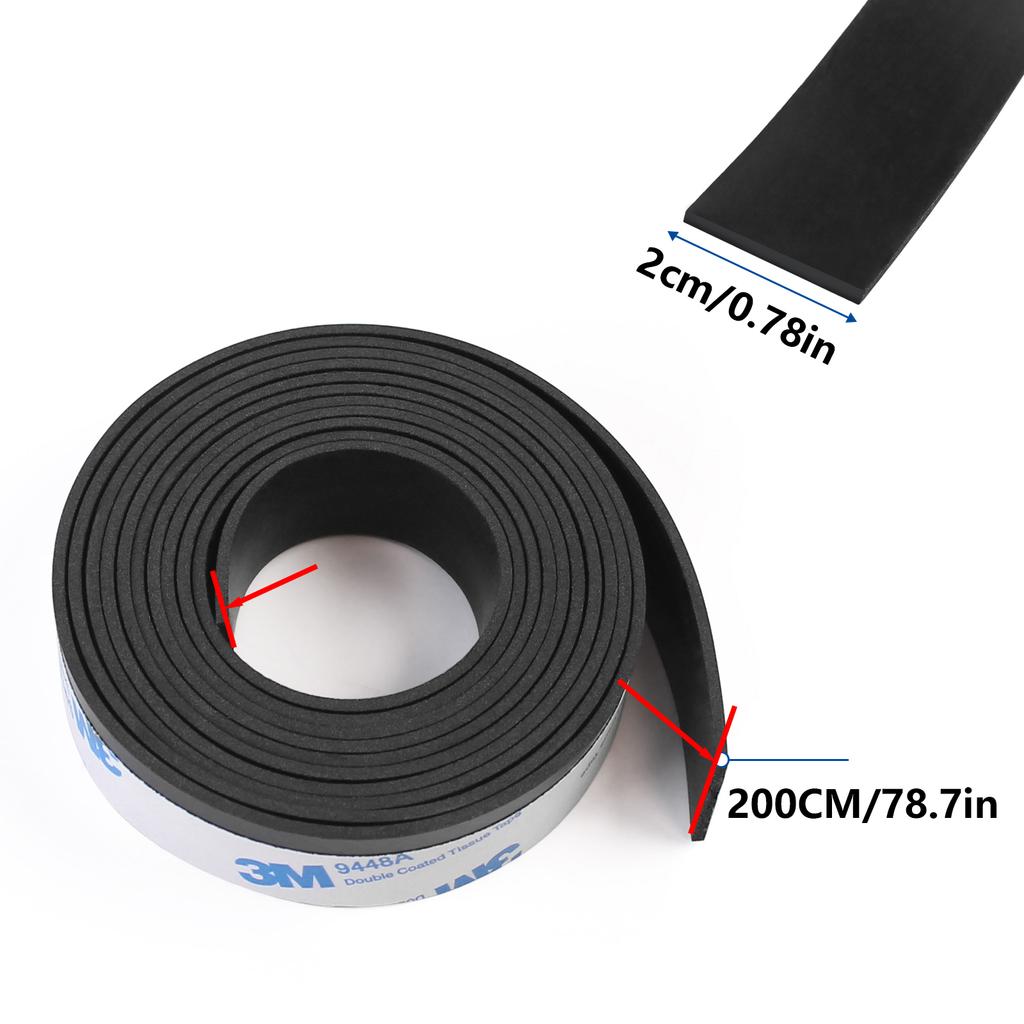 Guide Rail Splinter Guard Strip - 200CM Replacement Tape for Track Saw Guide Rails Durable, Guide Rail Anti-crack Rubber Strip
