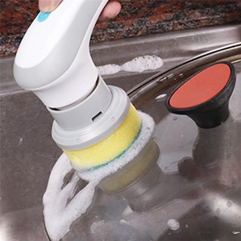 Elektrischer Spin Scrubber Tragbarer Kabelloser Wiederaufladbarer Schrubber Mit 3 Auswechselbaren Bürsten Für Badezimmer Badewanne Küche