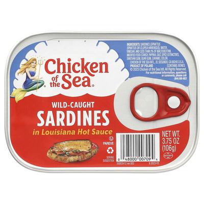 Wild-Caught Sardines In Louisiana Hot Sauce, 3.75 Oz (106 G)