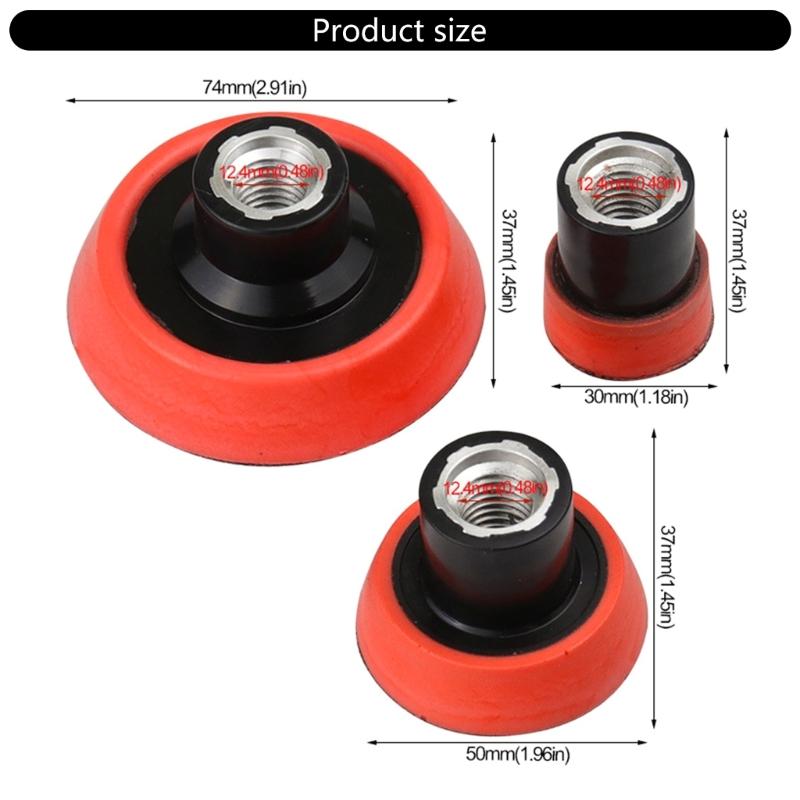 Backing Plater For M14 Thread Rotatable Polisher Hook Looping Back Plate Sanding Polishing Pad Soft Edges Abrasive Tool