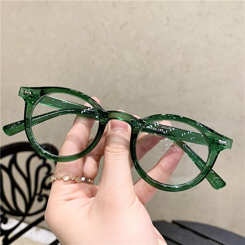 Vintage Round Anti Blue Light Glasses Transparent Lens Computer Eyewear Prescription Optical Frame