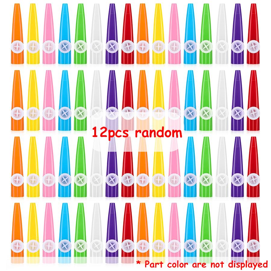 6/12Pcs 11.5cm Plastic Kazoo Vintage Classic Wind Musical Instrument Portable Music Background Accompaniment Party Props
