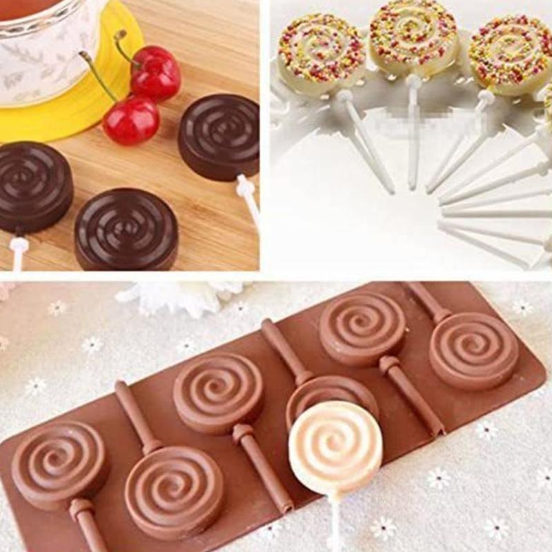 6 Even Doughnut Silicone Mold Lollipop Chocolate Cheese Stick Making Tools Diy Children'S Candy Baking Mold Kitchen Bakeware