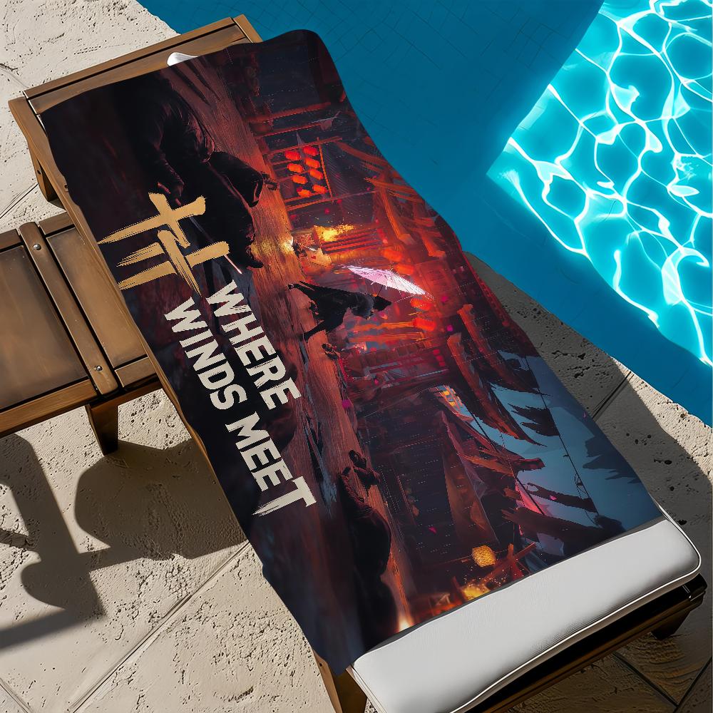 Towel Meet Beach Winds Bath Quick-Drying Lightweight Portable Sauna Video Camping Swim Game Pool Where Travel