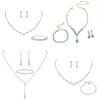 Bridal Party Jewelry Set With Zircon Water Drop Necklace Earrings And Bracelet For Weddings