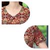 Vintage Floral Print Midi Dress for Women Short Sleeve Smocked Waist A-Line Dress Summer V Neck Swing Sundress