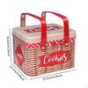 Cookie Tin Candy Box Countertop Treats Decorative Metal Snack Jar Storage Container for Food Tea