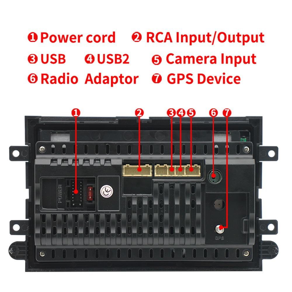 Car Radio with Wireless Carplay Android Auto for Ford F150 IPS Touch Screen GPS Navigation FAN MIC