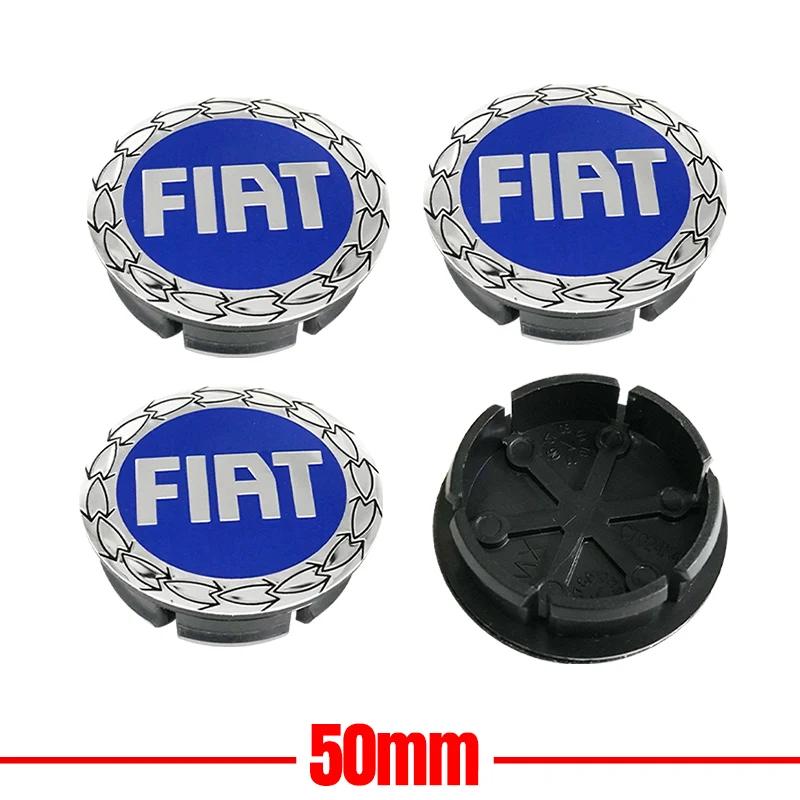 4pcs 3D 50mm logo car emblem Wheel Center Hub Cap auto Rim refit dust-proof badge covers emblem accessories For FIAT Abarth