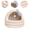 Cat Bed for Winter, Enclosed Nest with Play Ball and Butterfly, Non-Slip Design Small Medium