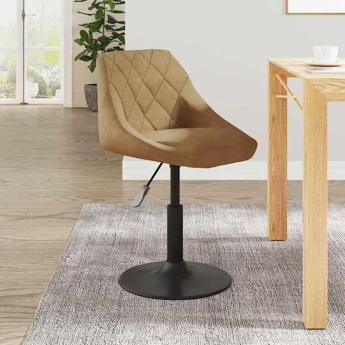 VidaXL Bar Stool Brown Velvet.