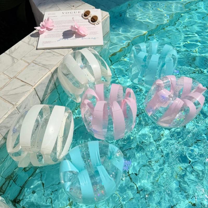 1 Pair Inflatable Swim Armbands Soft Comfortable Buoyancy Arm Rings Ideal Gift for Kids Summer Water Games