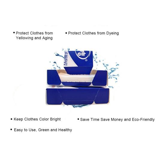 24Pcs Home Laundry Clothes Washing Dye-resistant Color Catcher Sheets Absorber