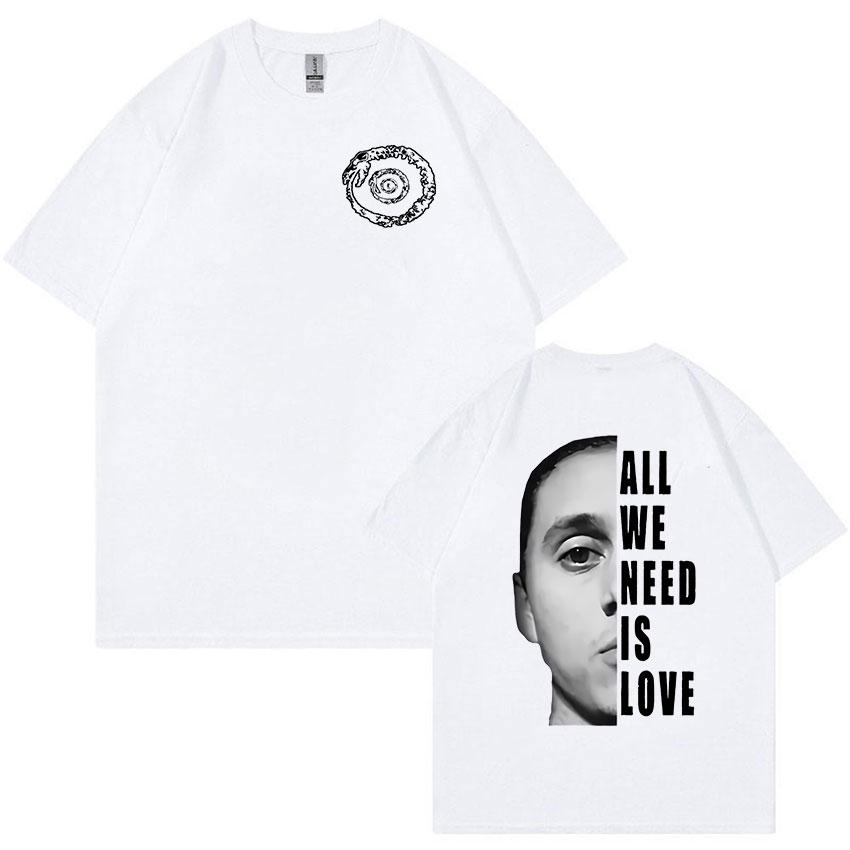 Canserbero All We Need Is Love Graphic T Shirts Men Hip Hop Retro Fashion Tshirt Unisex ONeck Cotton Oversized Tees Streetwear