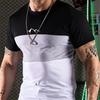 Men's Striped T-shirt Retro 3D Printed Short Sleeved Top T-shirt Men's Clothing