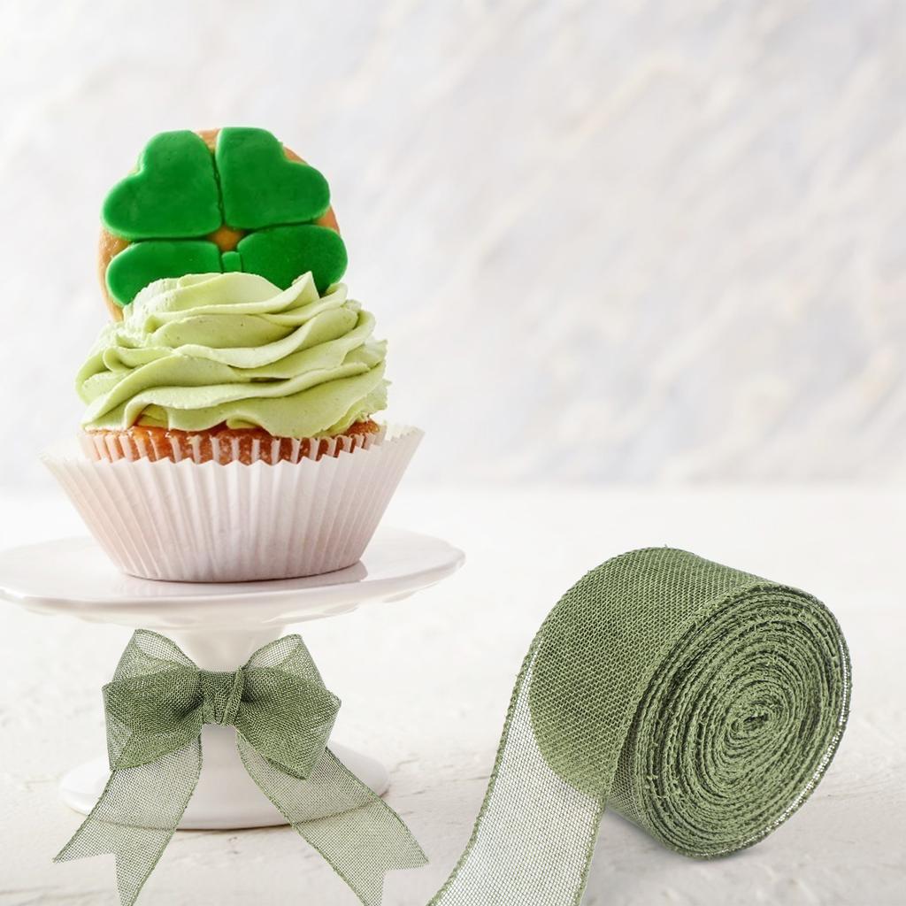 Burlap Wired Ribbon Perfect For Wedding Home Decoration Gift