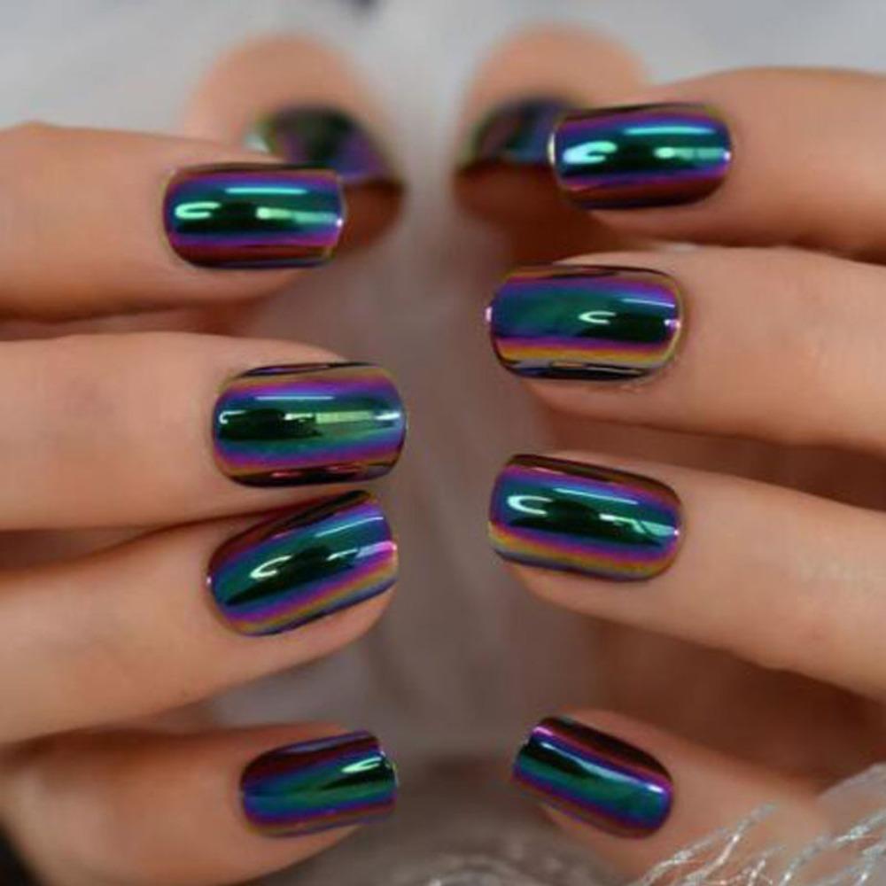 

Накладные ногти с квадратной головкой, гальванический пресс для ногтей, съемные французские накладные ногти для женщин