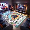 1PC Custom Name "Royal Lamb Flames" Theme Floor Mat Ideal for Living Room, Game Rooms, Office, Bedroom, Office Floor Mat , Floor Mats for Home
