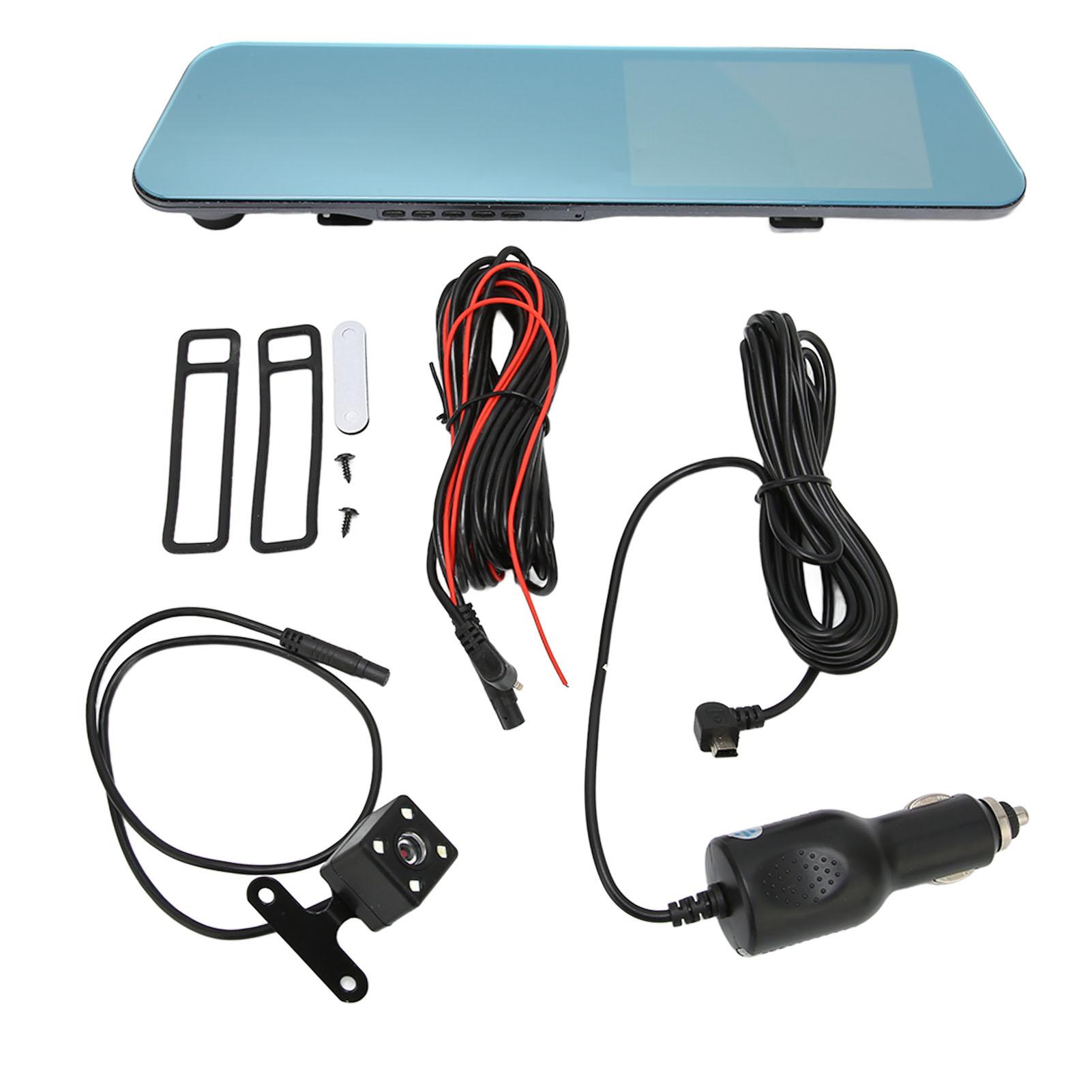 

Видеорегистратор в зеркале заднего вида с монитором 4,3 дюйма, видео 12 МП, разрешение 1080P, датчик G, петля