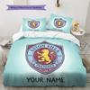 Custom Name Aston Villa2 Pattern Bedding Quilt Set  Home Decoration  Gift (1 * duvet cover + 2 * pillowcase  without core)