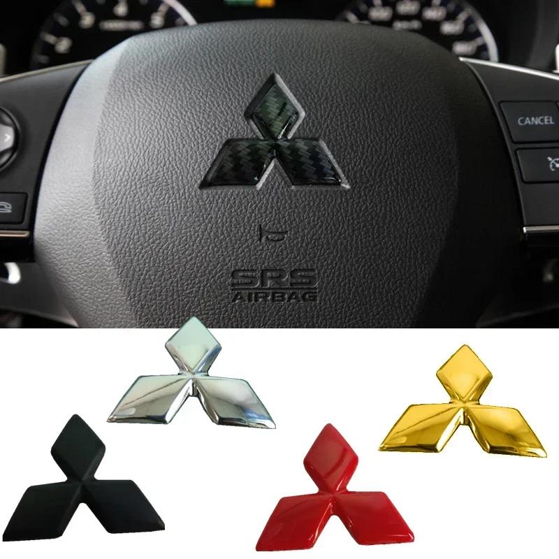 ABS Auto Lenkrad Mittelaufkleber Emblem Abzeichen Für Mitsubishi ASX Ralliart Lancer Cordia Pajero Outlander Eclipse L200 EVO