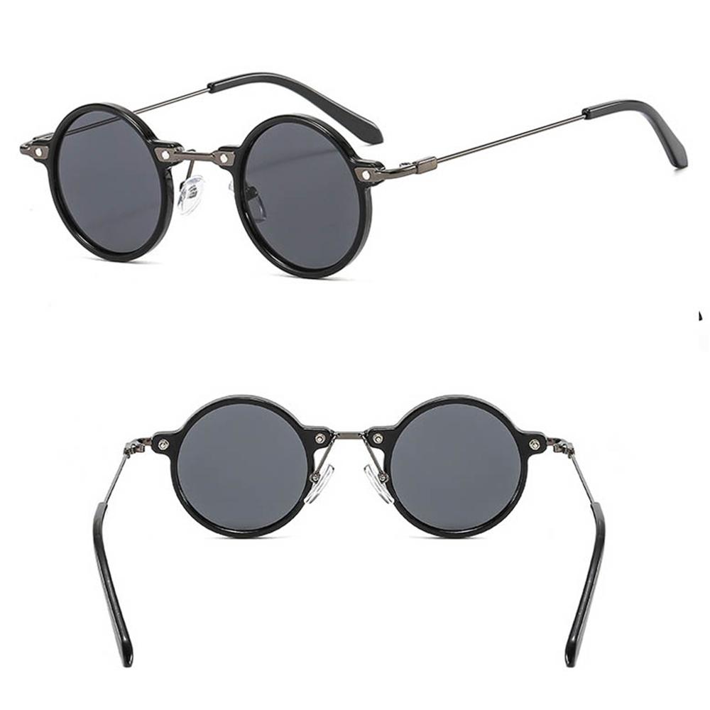 New Glasses Clear Lens Ocean Color Eyewear Driving Shades Punk Sun Glasses Small Round Sunglasses
