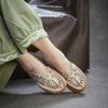 Johnature Genuine Leather Retro Hollow-out Breathable Sandals Versatile Comfortable Women's Slip-on Shoes