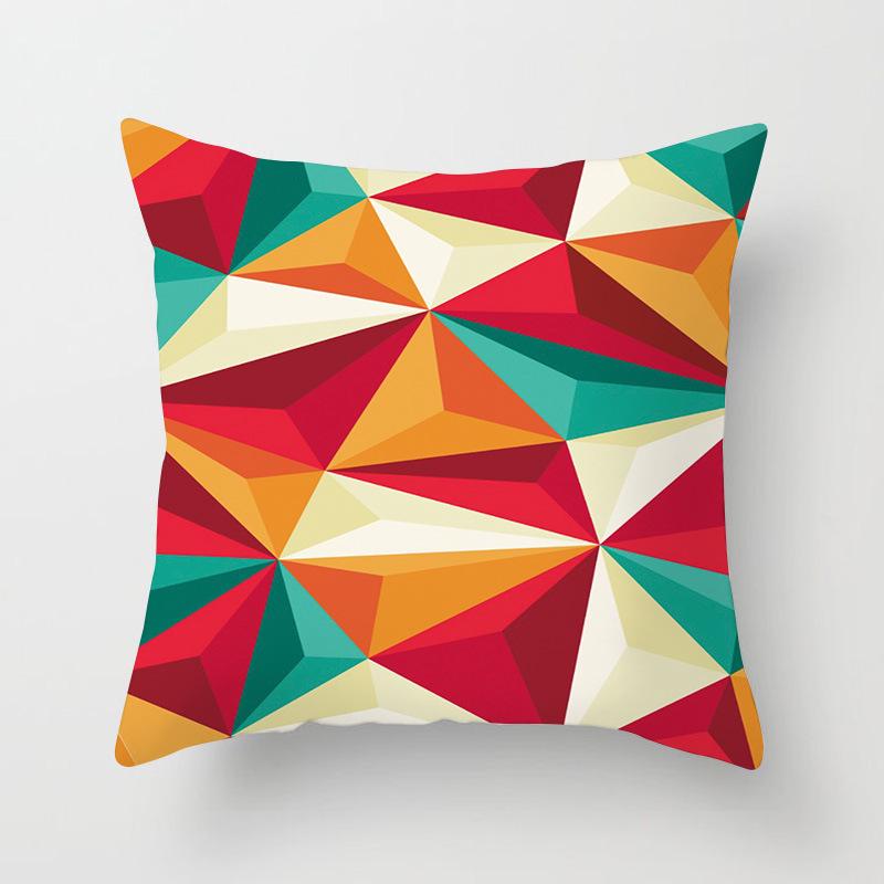 Nordic Symphony Geometric Abstract Color Pillow Cover Office Sofa Cushion Car Cushion Polyester Pillow Cover